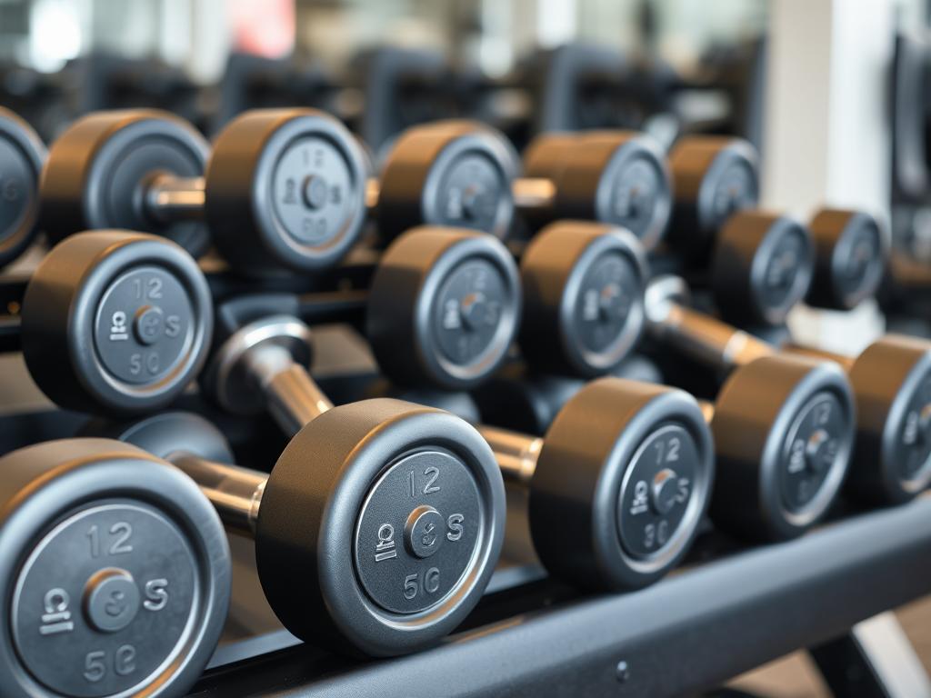 Hantle z oznaczeniem wagi w lbs - zastosowanie jednostki miary lbs na siłowni