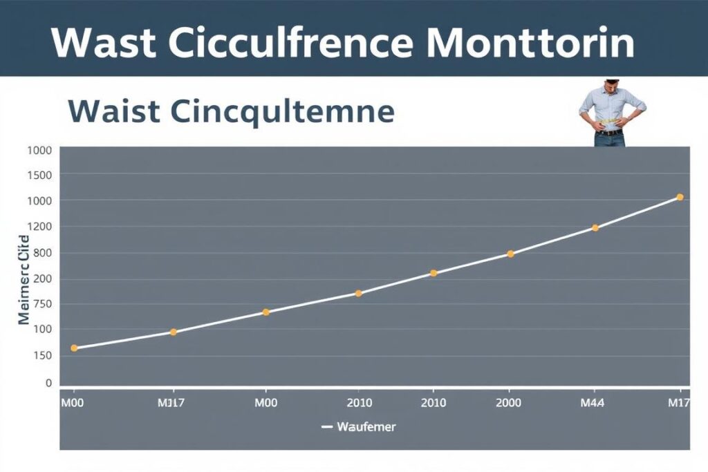 Monitorowanie zmian obwodu talii u mężczyzny - wykres pomiarów jak mierzyć talię u mężczyzn