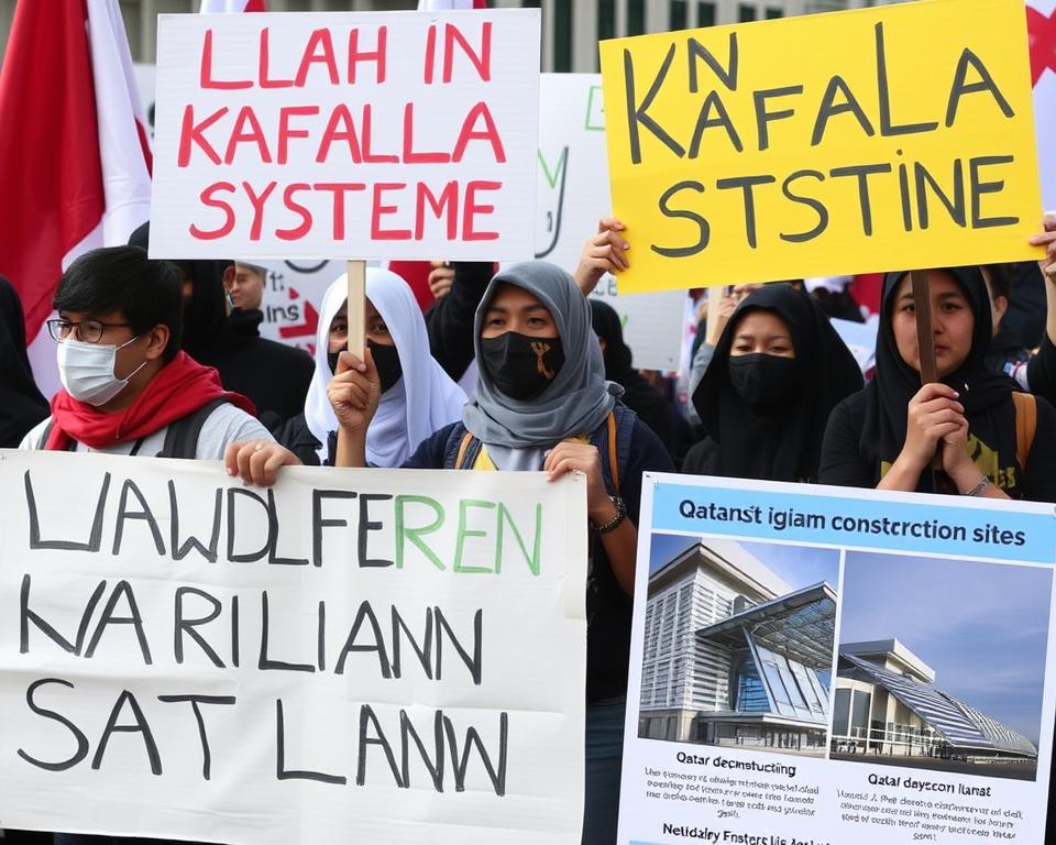 Protesty i działania aktywistów domagających się reform systemu kafala w Katarze Protesty i działania aktywistów domagających się reform systemu kafala w Katarze