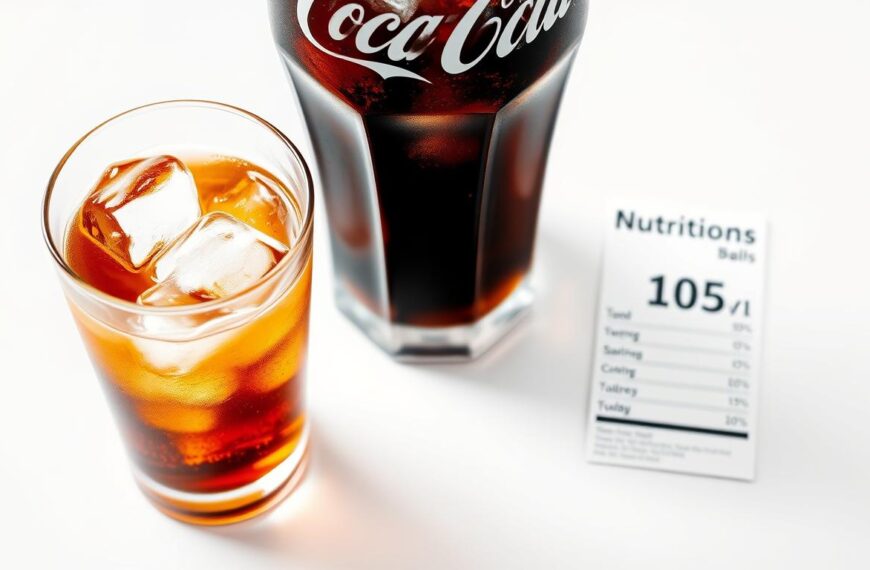 Szklanka coli kcal - wizualizacja wartości kalorycznej szklanki Coca-Coli z widoczną ilością kalorii