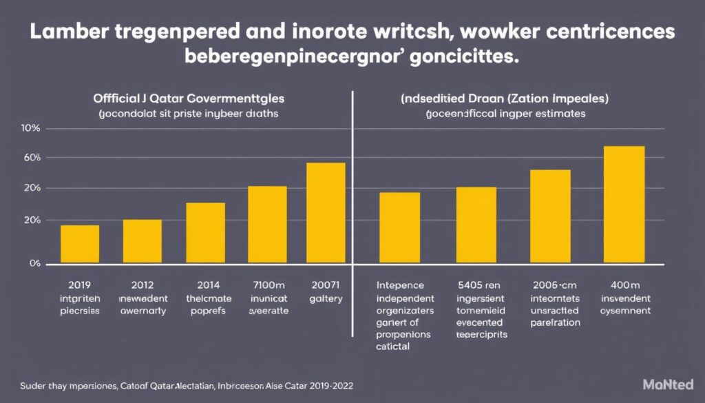 Wykres porównujący oficjalne dane o zgonach z szacunkami niezależnych organizacji Wykres porównujący oficjalne dane o zgonach z szacunkami niezależnych organizacji