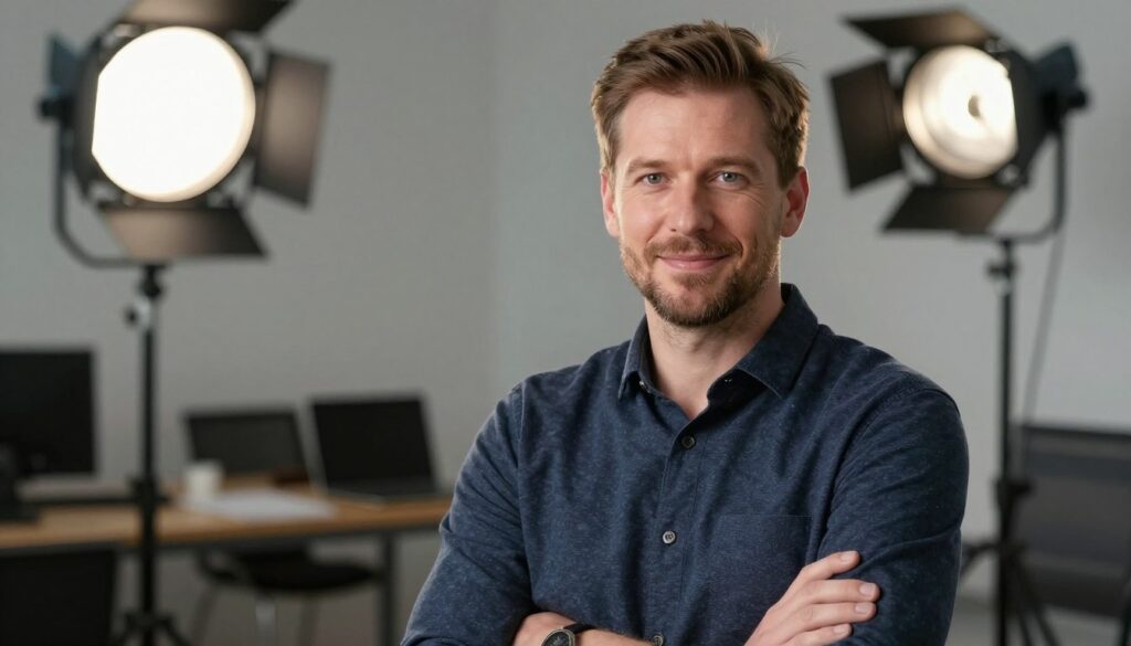 Sebastian Parfjanowicz w profesjonalnym otoczeniu