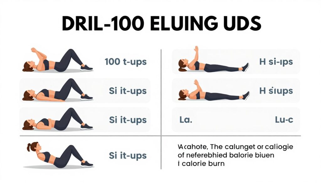 Podsumowanie informacji o spalaniu kalorii podczas wykonywania 100 brzuszków