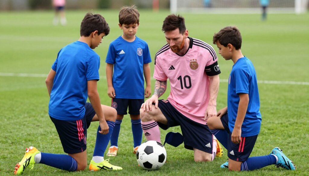 Messi dzieci - Lionel Messi uczy swoich synów gry w piłkę